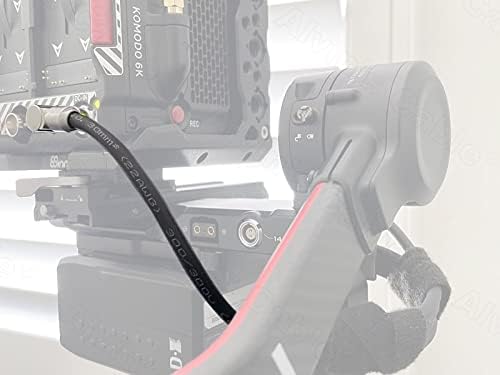Кабел за напојување на кабли на Алвин за црвена комодо камера што може да се ротира десен агол 2 пински женски до кабелот за типот Д-допре