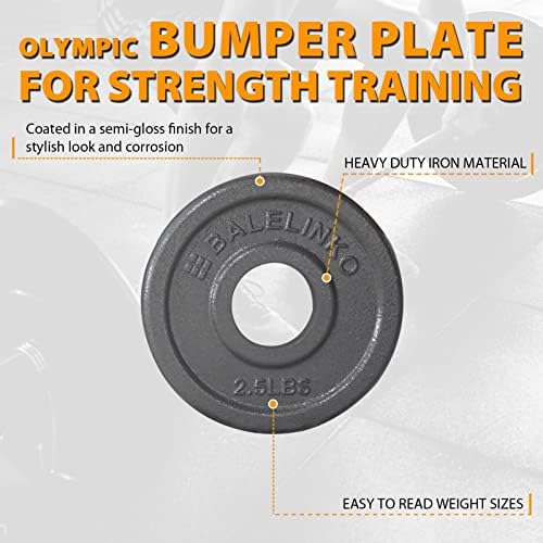 Олимписка плоча со леано железо со 2-инчен олимписки плоча за леано железо за тренинг на сила, кревање тегови и CrossFit, продаден