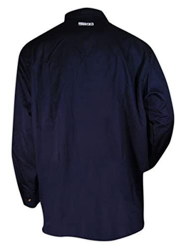 Magid SH107-NV-4XL SH107 Двојна опасност 7,5 мл. FR памучна кошула за работа со памук, морнарица, 4XL