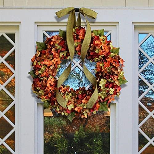 TJLSS Денот на благодарноста на венецот есен хирангар, украс за лак, цвет венец Венец Денот на благодарноста на влезната врата дома