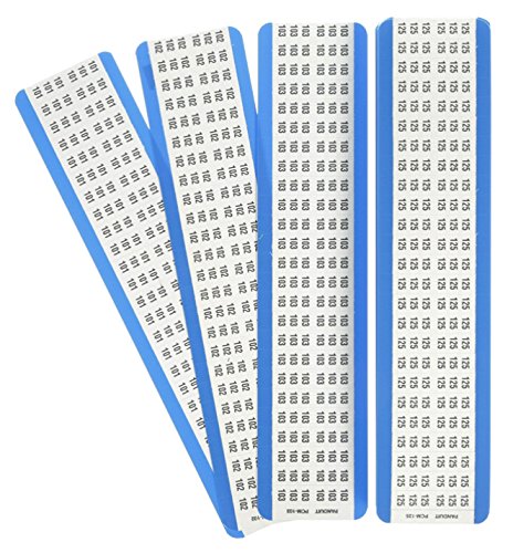 Panduit PCMCP-1-25 претходно печатени картички за маркери на жица, винил крпа, .25 од 1,50-инчен L, 1 преку 25