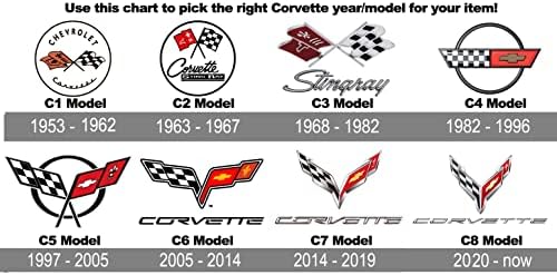 JH Дизајн Група Машка Chevy Corvette C7 маица црна кошула на вратот на екипажот