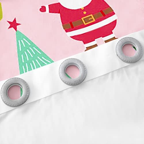 Среќен Божиќ Завеси, Смешни Дедо Мраз Затемнување Завеси За Деца Момчиња Девојчиња Деца Спална Соба, Снешко Пингвин Прозорец Завеси