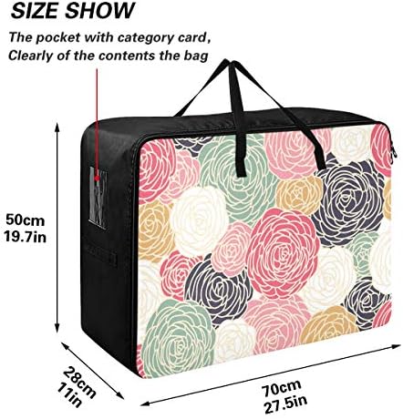 Торба за Складирање Облека Од емеливор Под Креветот За Ватенка-Торба За Организатори На Гроздобер Рози Со Голем Капацитет Со Патенти
