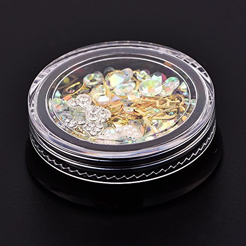 Мешани шарени rhinestones нокти 3D накит кристални камења за украси за уметност за нокти DIY дизајн маникир дијаманти, S сетови