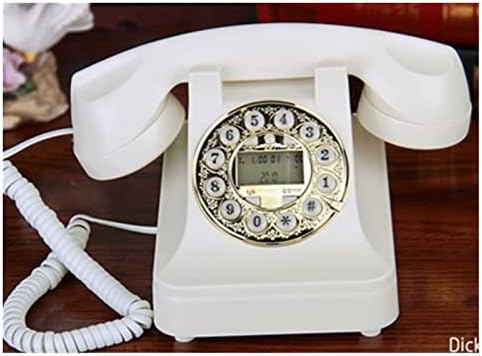 Антички гроздобер старомодно домаќинство жичен телефон, кабел телефонски антички цветни домашни телефони Европски стил Десктоп Телефон за декор