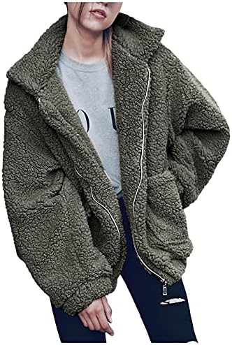 Волна палта за жени, зима плус големина долги ракави палта дами трендовски одмор густа лабава надворешна облека цврста