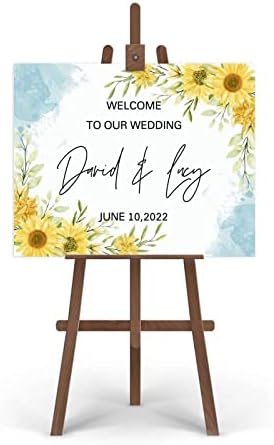 Свадба добредојде знак Цвеќиња Сончоглед Цвеќиња Обични имиња на невеста и младоженец Датум на свадба бела невеста и младоженец за прием на венчавки