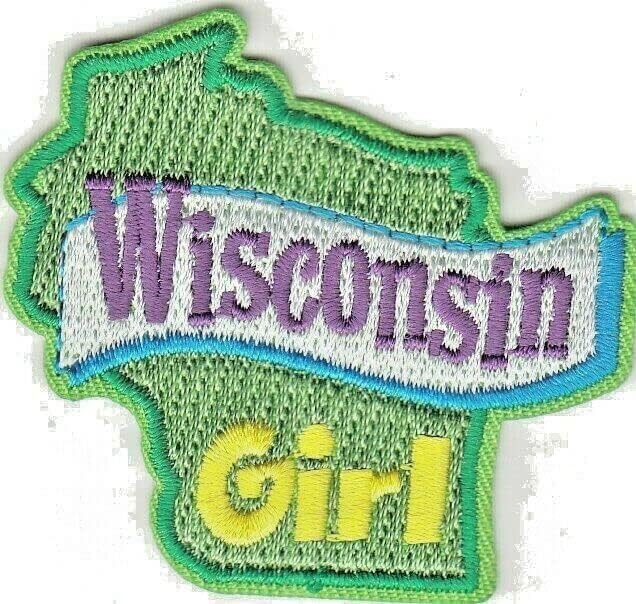 Висконсин девојче железо на лепенка југозападен државен облик на зборови Имиња изреки