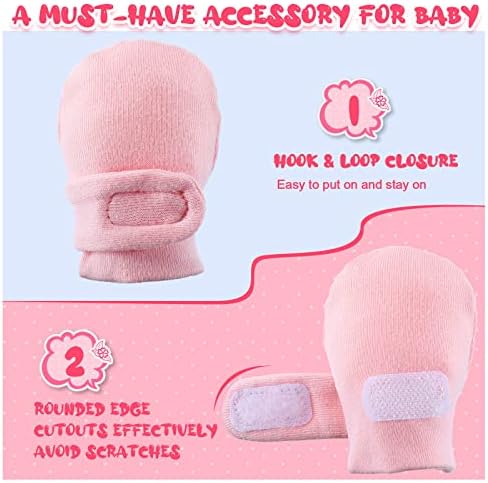 16 пара прилагодливи бебешки белезници без гребење новороденче памук на ракавици топли бебешки митови за момчиња деца