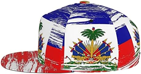 Rosihode Cute Haiti Flag Baseball Hat Haitian Baseball Cap прилагодлива капа на Хаити Камион за мажи жени