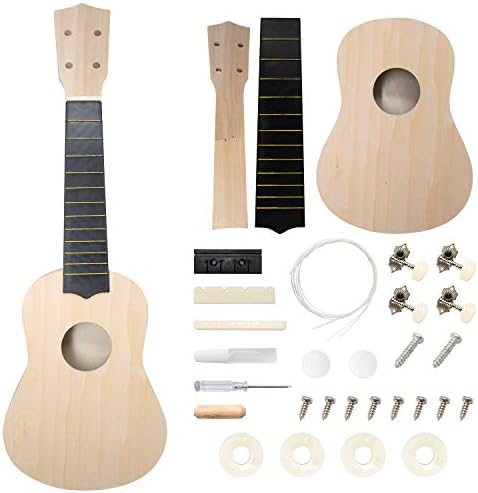 DIY укулеле комплет Сопрано Изградете свој комплет за укулеле со прилагодено укулеле дизајн за деца и почетници - DIY Направете