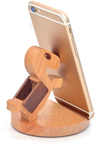 Природен дрвен мобилен телефон штанд/држач за iPhone ipad samsung телефонски таблет плоча компјутер кунгф момче поза
