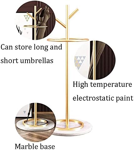Wxxgy чадор стојат креативно ковано железо Компактен чадор барел мермер база Декоративни украси/бели+бели
