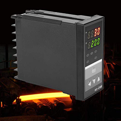 AC100-240V REX-C400 Контролер на температурата, 0-1300 ℃ Интелигентен регулатор за контрола на температурата, термостат за индустриска автоматизација, јасни читања, голема т?