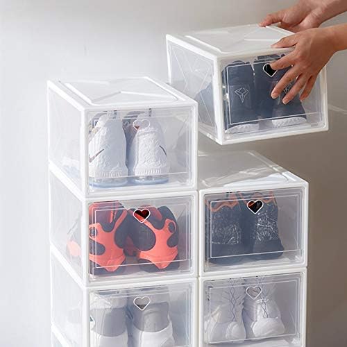 Енкус флип патики кутија Транспарентна фиока кутија пластични чевли кутии за чување на чизми за складирање на кутии унисекс домашна гардероба за