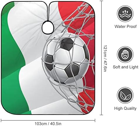 Фудбалски Гол И Знаме На Италија Бербер Кејп Професионална Фризура Престилка Симпатична Коса Сечење Наметка За Момчиња Девојки