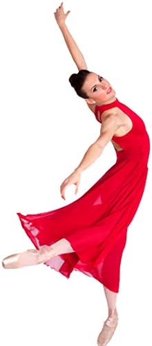 Долг исмејуван фустан за танцување Т -врат - женска слива / xs