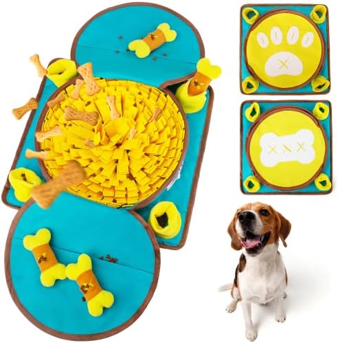 AWOOF Snuffle мат За Големи Кучиња, 39.3 x 18.5 Куче Копање Играчки Шмркаат Мат, Интерактивни Куче Загатка Играчки Збогатување