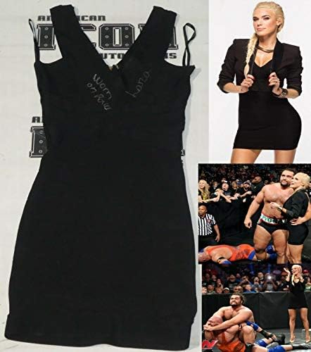 LANA потпиша WWE Raw Ring Ring Rest користена фустан bas Beckett COA Total Divas Autograph 3 - Автограмирано борење разни предмети