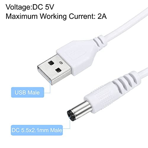 USB Кабел MECCANIXITY СО 501 Прекинувач за ВКЛУЧУВАЊЕ/Исклучување, USB Машки НА DC 5, 5x2, 1mm Машки Кабел за Напојување 150cm