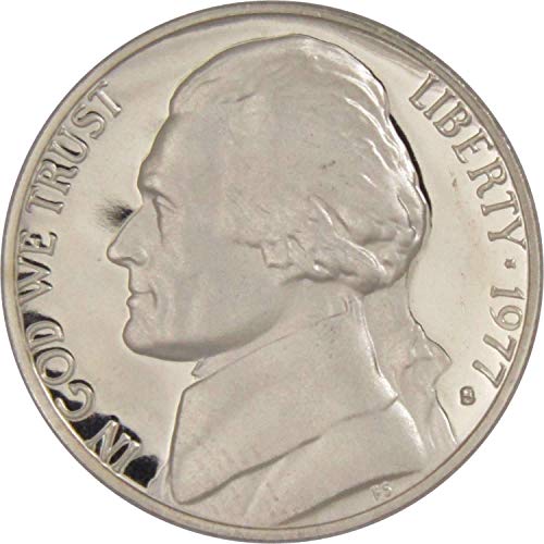 1977 Џеферсон Никел 5 Цент Парче Избор Доказ 5Ц Сад Монета Колекционерски