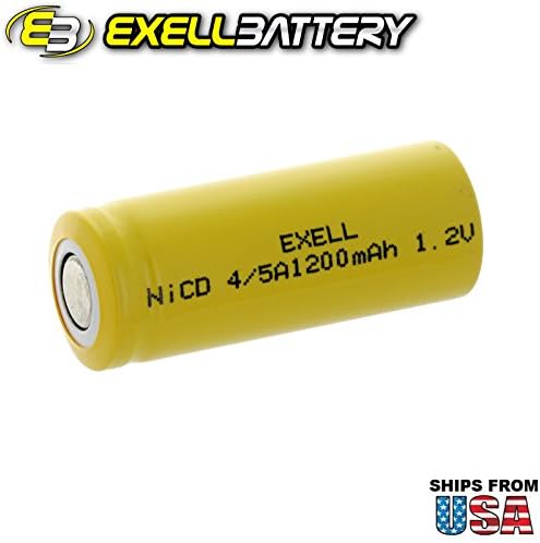 20x Exell 4/5A 1.2V 1200mAh NICD рамни врвни батерии за полнење за статички апликации со голема моќност, електрични мопеди, мерачи,