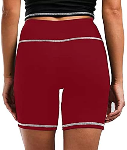 Атлетски шорцеви за жени за жени со високи половини за време на половината, кратки јога панталони, кои работат спортски цврсти