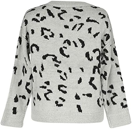 Cardенски кардиган на Ymosrh, обични лабави плетени starвездени облици, печати со долг ракав, блуза со џемпер со џемпер, преголеми џемпери