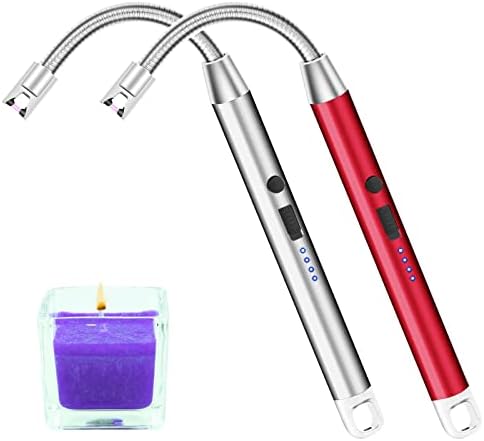 Полесна свеќа ， Електричен запален USB Arc Plasma Plasma Lighter со LED дисплеј на батеријата, безбедносен прекинувач за напојување,
