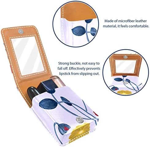 Кармин за шминка ОРИУКАН торба ЗА кармин со огледало пренослив торбичка за складирање кармин организатор за складирање сјај за усни, Модерен