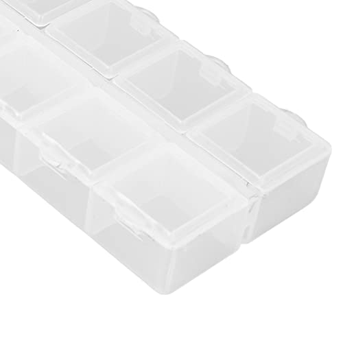 Кутија За Складирање Бела Мрежа Кутија За Складирање Накит За Нокти Кутија За Складирање Контејнер За Складирање Пластични Обетки За Накит Алатка За Складирање На