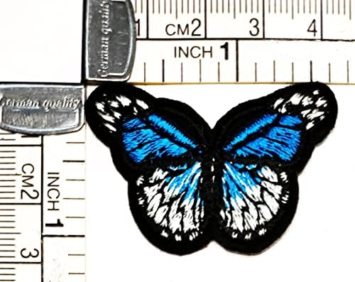Кленплус 3 парчиња. Мини Сина Пеперутка Лепенка Занаети Уметност Шиење Поправка Симпатична Инсекти Цртан Филм Везени Железо На
