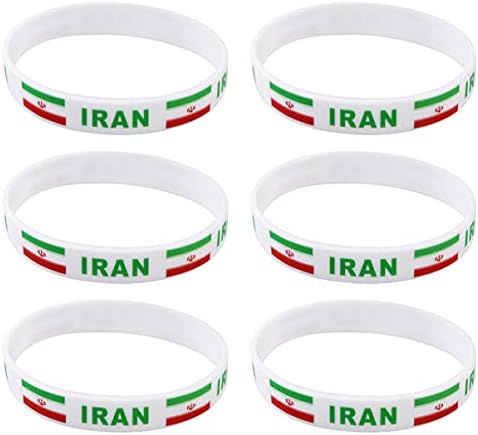 Нараквици на Европски куп во валилик, 6 парчиња ирански земја силиконски рачки на рачни нараквици за мода спортски нараквици за 2022 година силиконски