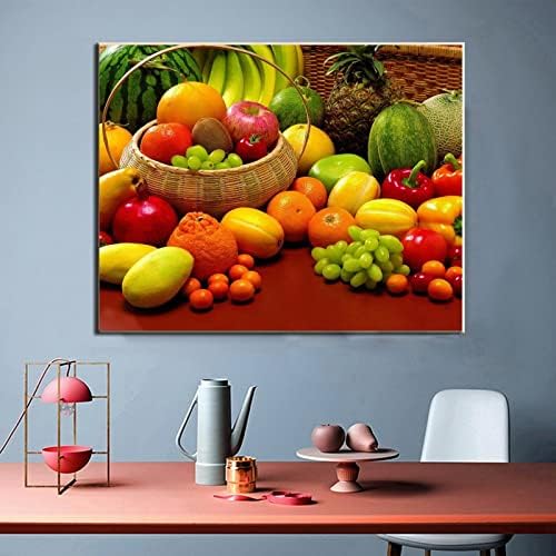 Платно сликарство зелено овошје лимон wallид уметност слики сликарство кујна декор платно слика pos canvas сликање wallидна уметност