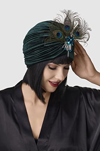 Бебејонска женска турбанска капа со кристално гроздобер глава плетен плетен турбан