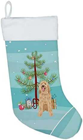 Богатства на Каролина WDK3020CS Doodle Fawn 3 Божиќно Божиќно порибување, камин виси чорапи Божиќна сезона забава Декорации за семејство