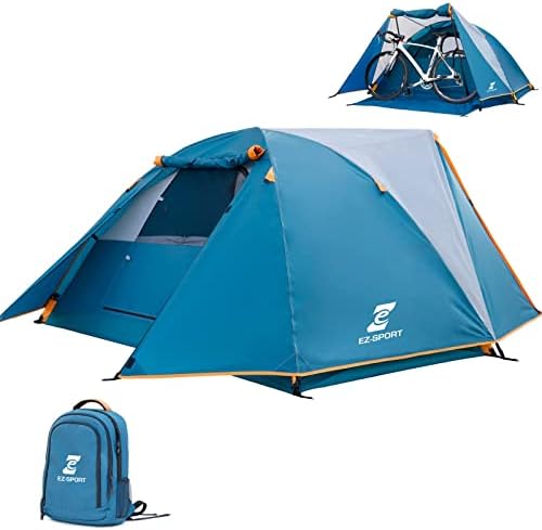 Кампување шатор 2 лице, алуминиумски столбови шатор со велосипед пролеани и шатори за куполи што се прикажани за кампување