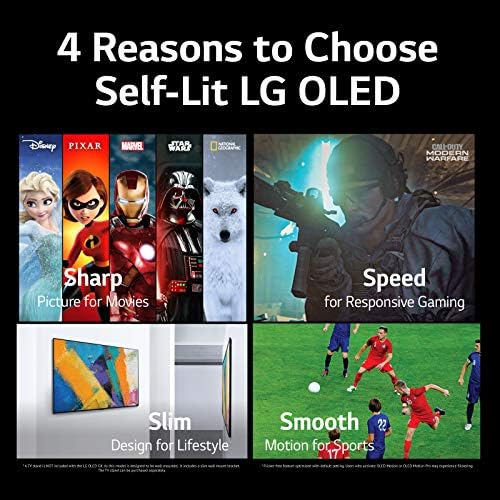 LG OLED G1 Series 77 ”Alexa Вграден 4K Smart OLED EVO TV, дизајн на галерија, стапка на освежување од 120Hz, AI-Power, Dolby Vision