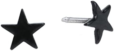 DNYTA 100 PCS Black Star Pushpins, 11x13mm Декоративни палеми за палење DIY рачно изработени креативни пинови за притисок за плоча од плута