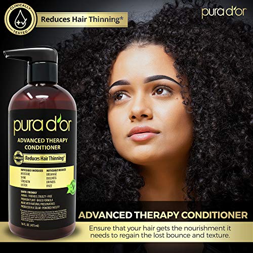 Кондиционер за напредна терапија Pura d'Or за зголемена влага, јачина, волумен и текстура, без сулфати, направени со арганско масло и биотин, сите типови на коса, мажи и ?