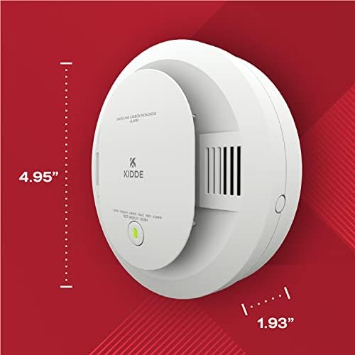 Kidde Smoke & Carbon Monoxide Detector, AA батерија управува, LED индикатори за светло за предупредување, 4 пакувања