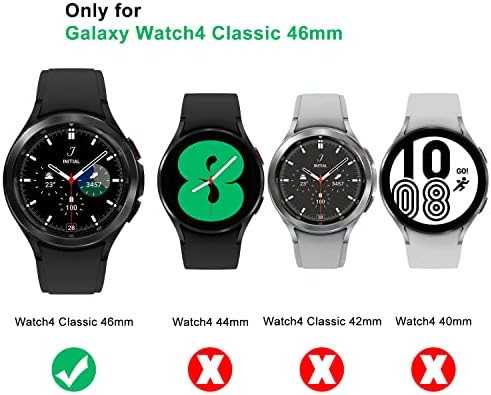 Луксузен Случај Дизајниран За Samsung Galaxy Watch 4 Класичен 46mm 2021, Солиден Воен Заштитен Метален Браник Со Тактичка Силиконска