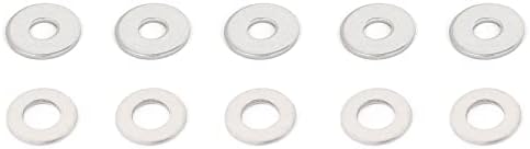 Round Round Round Flat Musher, M6X18MMX1.5mm и M6X12MMX0.9mm 304 Не'рѓосувачки челик сребрен тон 300 парчиња