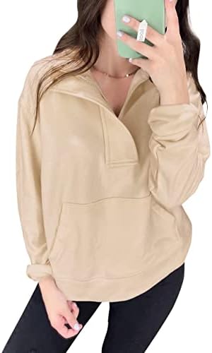 Imil labiments halen lavip zip pullover модни џемпери со долги ракави со џебови од кенгур