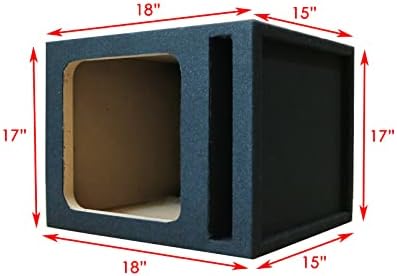 Единечна 12 пренесена вентилаторска кутија со плоштад кутија MDF дрво - CA -12PSK - Компатибилен фит со L7 L5 Kicker Subsuofer