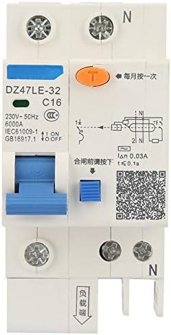 Минијатурен Прекинувач, Dz47le-32 1p+N Прекинувач За Истекување 230v Прекинувач За Заштита Од Истекување