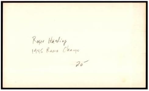 Роџер Хардинг Потпишан Индекс Картичка 3х5 Автограм 1945 Овни Шампиони 87531-Мак Намалување На Потписи