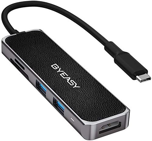 USB C Центар, BYEASY ЦИНК Легура USB C Адаптер Центар, СО 4k HDMI Излез, Sd И Microsd Картичка Читач, 2 USB 3.0 Пристаништа За MacBook