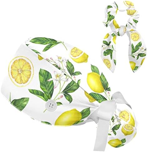 Прилагодливо работно капаче со копче, заштитен капа од овошје од лимон со лак за коса